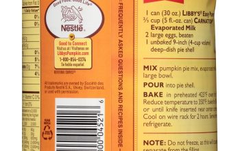 Libby pumpkin pie recipe nutrition facts