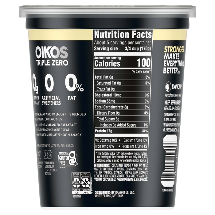 Oikos vanilla nutrition facts