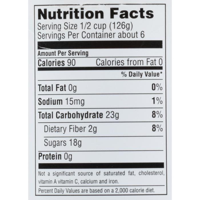 Tree top applesauce nutrition facts